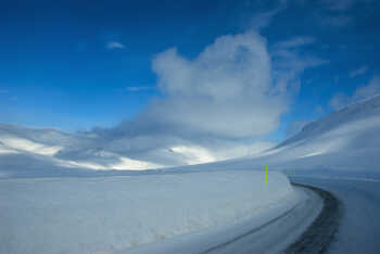 Winter road on Senja