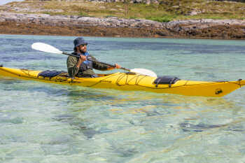 Sea kayaker at Vega