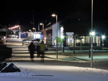 The main street in Longyearbyen