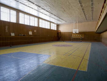 The old sports hall in Pyramiden