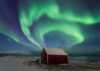 Northern lights over the barn