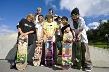 Young skaters