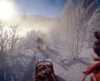 Dog sled sunset