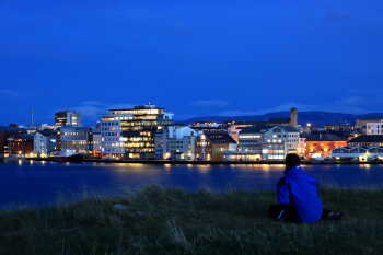 Bodø town in the blue hour