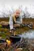 Campfire in the wilderness