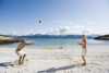 Volleyball on at beach outside Bodø