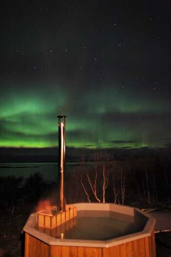 Northern Lights above the Hot tub