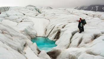 Glacier walk at Svardbard