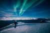 Ski touring Northern Lights Lyngen